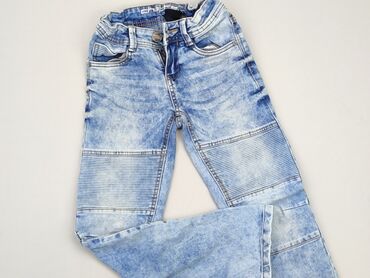 rozszerzane jeansy vintage stradivarius: Spodnie jeansowe, 9 lat, 128/134, stan - Dobry