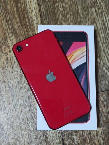 купить iphone xr в бишкеке: IPhone SE 2020, Колдонулган, 128 ГБ, Кызыл, Каптама, 87 %