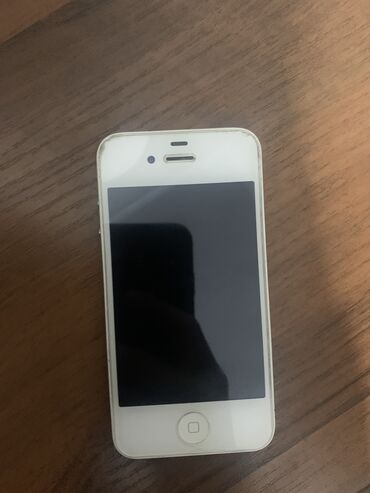 телефоо: IPhone 4, Колдонулган, 16 ГБ, Ак, Каптама