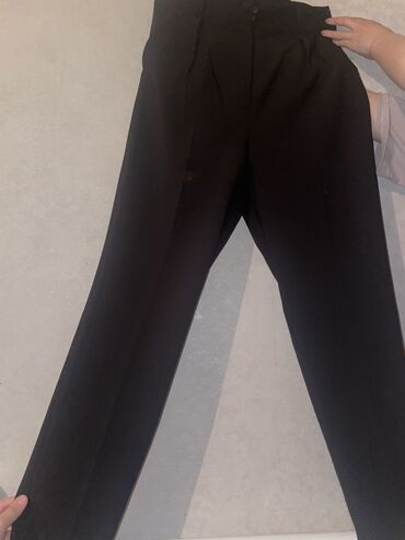 женские кожаные брюки: Классические, Высокая талия, Осень-весна, L (EU 40), XL (EU 42)
