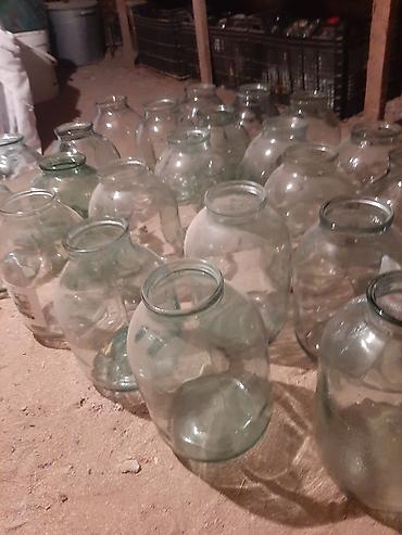 kompot qabı: Şüşə bankalar – iri həcmli - Material: şəffaf qalın şüşə - Həcm — 1