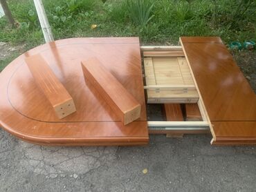 раздвижной обеденный стол: Ашкана үстөлү жана отургуч, түсү - Күрөң