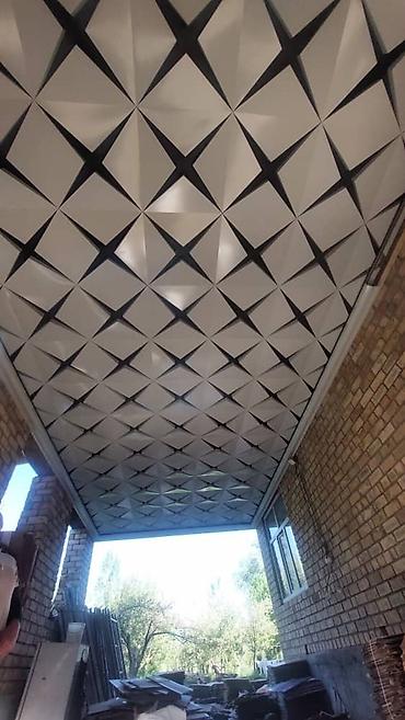 Фасадные 3D панели: Объёмные декоративные потолочные панели для навесов/террас - — 2