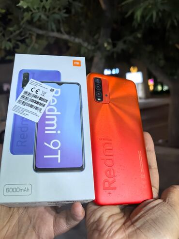 телефон fly wizard: Redmi 9T, 128 GB, rəng - Narıncı, Zəmanət