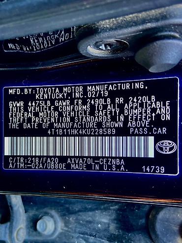 купить машину тойота: Toyota Camry: 2019 г., 2.5 л, Автомат, Бензин, Седан — 5