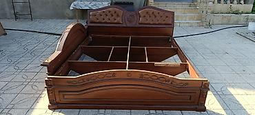 Çarpayılar: Klassik üslubda taxta iki nəfərlik çarpayı karkası - Material: massiv — 1
