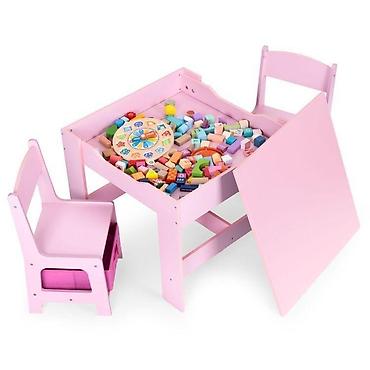lidl cipelarnik: Dečiji set sto i 2 stolice sa tablom za pisanje Pink ECOTOYS Šifra — 2