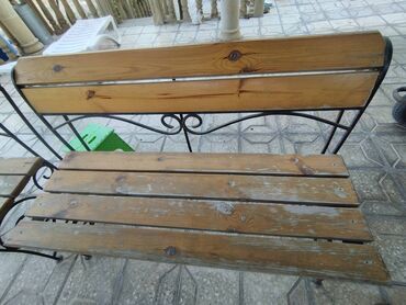 Masa və oturacaq dəstləri: Həyət masa skamya dəsti Ölçülər : Masa 70x250 sm (hündürlük 80sm) — 5