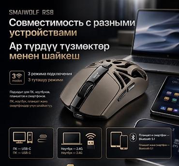 logitech g pro x2: 🖱️ Игровая Беспроводная Мышь Smailwolf RS8 — 10000 DPI, Bluetooth 5.1 — 9