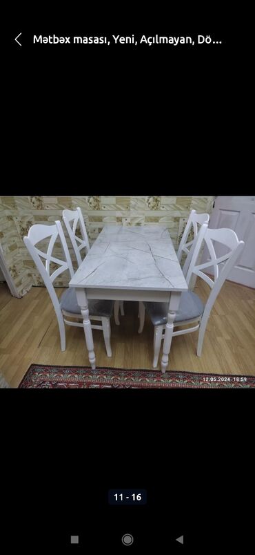 Masa və oturacaq dəstləri: Mətbəx üçün, Yeni, Açılmayan, Dördbucaq masa, 4 stul -da lalafo.az — 3 Masa və oturacaq dəstləri: Mətbəx üçün, Yeni, Açılmayan, Dördbucaq masa, 4 stul — 3