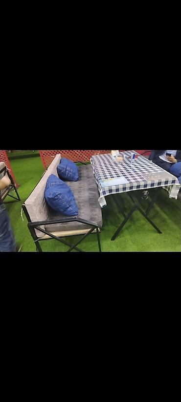 bag ucun divanlar: Skameykalar ilə, Dördbucaq masa, 4 nəfər, Zəmanətsiz, Kredit yoxdur — 2