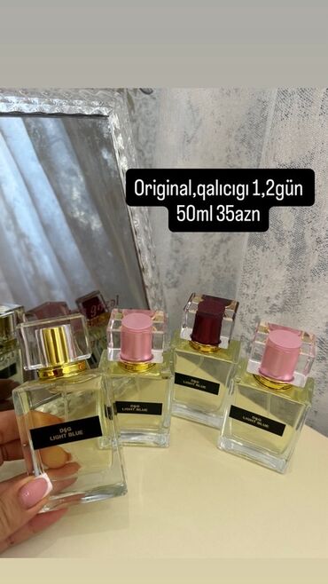 Ətriyyat: 50 ml həcmində orijinal ətir təklif olunur. Bu ətirlər 1-2 gün davamlı — 6