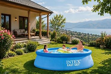 Спорт и отдых: Elektron Nasos Hediyye. Intex 3.05 × 0.76 m şişmə hovuz 🌊 Yay — 1