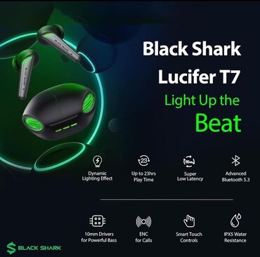 аирподс 2 цена в бишкеке: Игровые Наушники BLACK SHARK LUCIFER T7 Black Shark Lucifer Earphones