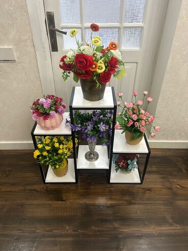 Rəflər, etajerkalar: Gül stendi подставка для цветов.Çiçək stendi və dekor. metal karkas — 22