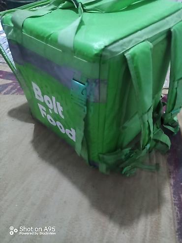 usta cantasi: Bolt Food termo çatdırılma çantası - Rəng: yaşıl, reflektor zolaqlı - — 3