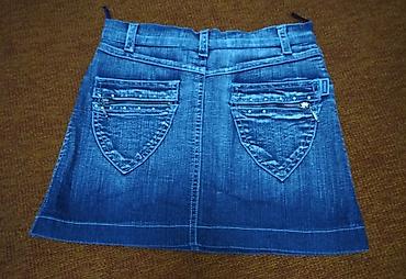 Юбки: Юбка, Модель юбки: Прямая, Мини, Джинс — 4