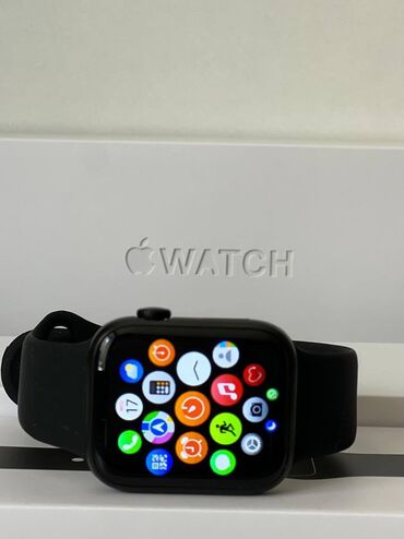iphone qol saatlari: Новый, Смарт часы, Apple, Сенсорный экран, цвет - Черный
