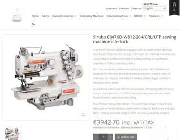 Industrijske šivaće mašine: *** AKCIJA *** #1558 Šivaća mašina IBERDEK SIRUBA, model — 9