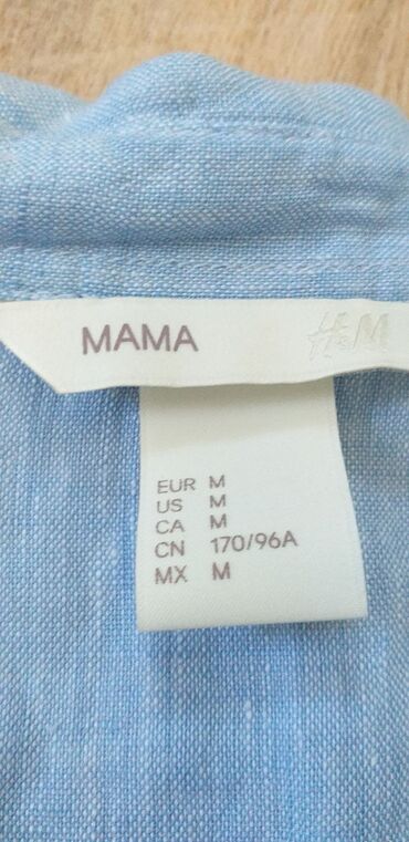 Tunike: M (EU 38), Lan, Jednobojni, bоја - Svetloplava — 2