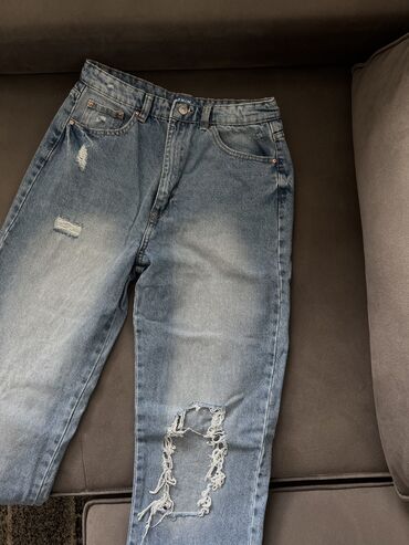 metalik pantalone: Jeans, High rise, Flare