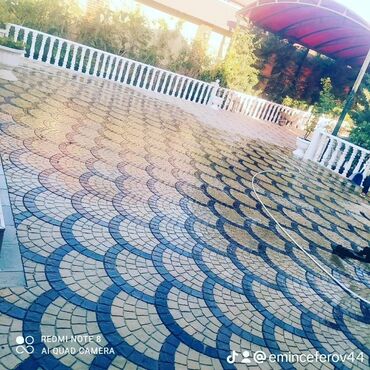 Tamet: Tamet döşəmə xidməti – dekorativ beton/daş təməli ilə həyət və giriş — 41