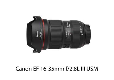 Obyektivlər və filtrləri: Canon Lens 16-35mm f/2.8 III USM Lens yenidir. 2 -3 defe istifade