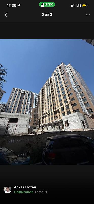 мкр кок жар: 2 комнаты, 66 м², Кок-Жар мкр 10 этаж, ПСО (под самоотделку) — 1