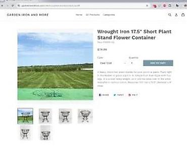 Žardinjere: Kovane gvozdene postolje/korpa za cveće - Materijal: kovan gvožđe — 19