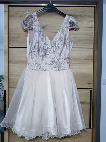 maturske haljine pancevo: XL (EU 42), bоја - Bež, Večernji, maturski, Kratkih rukava