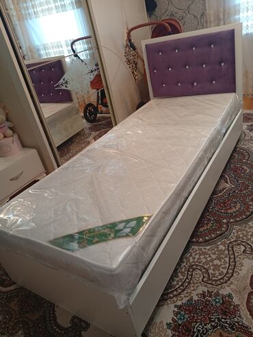 Təknəfərlik uşaq çarpayıları: Oğlan və qız üçün, Çarpayı, Bazalı, Matras ilə, Siyirməsiz — 21