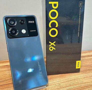 telefon kreditle: Poco X6, 512 GB, rəng - Göy, Zəmanət, Sensor, Barmaq izi