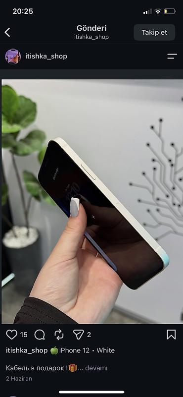 ikinci el macbook pro: IPhone 12, 128 GB, Ağ, Zəmanət, Kredit, Simsiz şarj — 4