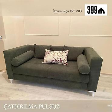 Divanlar: Mebel növü: Divan Rəng: Tünd yaşıl Ümumi ölçü: 180 × 90 sm — 1