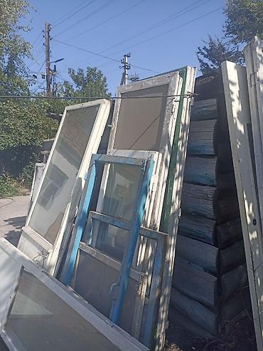 Терезелер жана комплектөөчүлөр: Деревянные оконные рамы и двери с остеклением - Несколько деревянных — 1