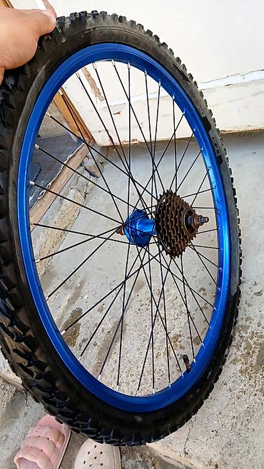 velosiped kameri: Velosiped təkər dəsti – ön və arxa - Ölçü: 26" - Arxa təkər: mavi — 2