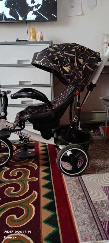 велик трехколесный с ручкой: Детский трехколесный велосипед‑коляска (tricycle) с родительской