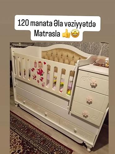 Beşiklər: Qız üçün, İşlənmiş, Dördbucaq, Beşik, Dəst ilə, Matras ilə, Yellənmə mexanizmsiz — 1