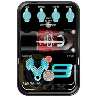 Pedallar: "Vox V8 Distortion" pedalı . Vox Tone Garage V8 Distortion gitar pedal