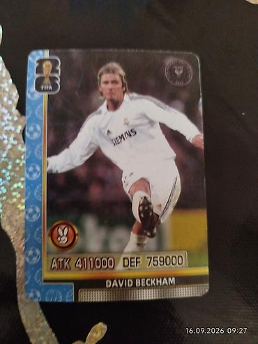 idmana aid şəkil: Futbol kolleksiya kartı – “David Beckham” (Real Madrid) - Ön tərəf — 1