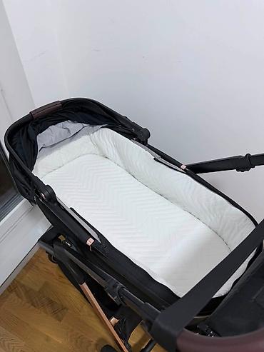 sve po 100: Kolica za bebe – 2 u 1 (ram + korpa za novorođenče) - Elegantna crna — 3