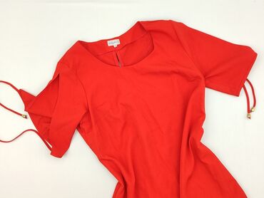 czerwona sukienka midi zara: Women`s dress