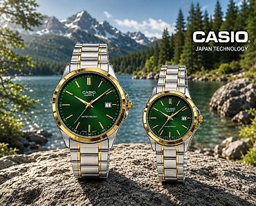 qol saatlari type 1: Casio Quartz cüt saatlar – “Japan Technology” - Model: Casio Quartz — 3