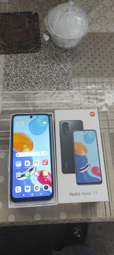 xiaomi 8 qiymeti: Xiaomi Redmi Note 11, 128 ГБ, цвет - Синий, 
 Отпечаток пальца