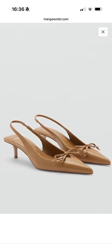 Mango (MNG) qadın slingback tufliləri - Model: kiltə dabanlı