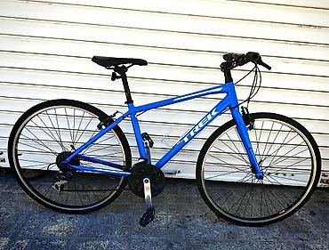 trek neco: Trek FX 1 hibrid velosiped - Çərçivə: yüngül alüminium, mavi rəng — 1