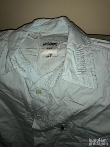 Košulje: Košulja Na duge rukave, L, XL, Moschino, bоја - Siva, Pamuk — 7