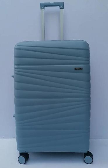 Putni koferi i torbe: Tvrdi kofer na točkiće – svetloplava boja - Materijal: čvrsta — 1