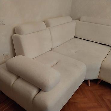 Divanlar: Məhsul: Açıq krem rəngli L formalı künc divan Təsvir: - Müasir — 3
