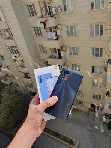 xiaomi mi4: Xiaomi Redmi 9T, 64 ГБ, цвет - Синий, 
 Кнопочный, Сенсорный, Отпечаток пальца